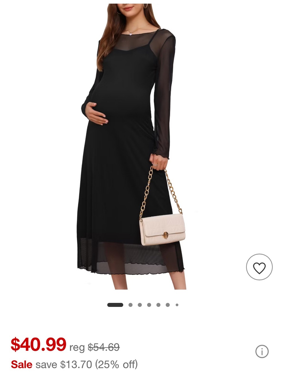 Maternity Mesh Bodycon Dress - Elegant Pregnancy Cocktail Dress
